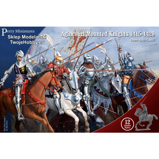 Perry Miniatures AO 70 - Agincourt Mounted Knights 1415–1429 Rycerstwo Konne (12 figurek)